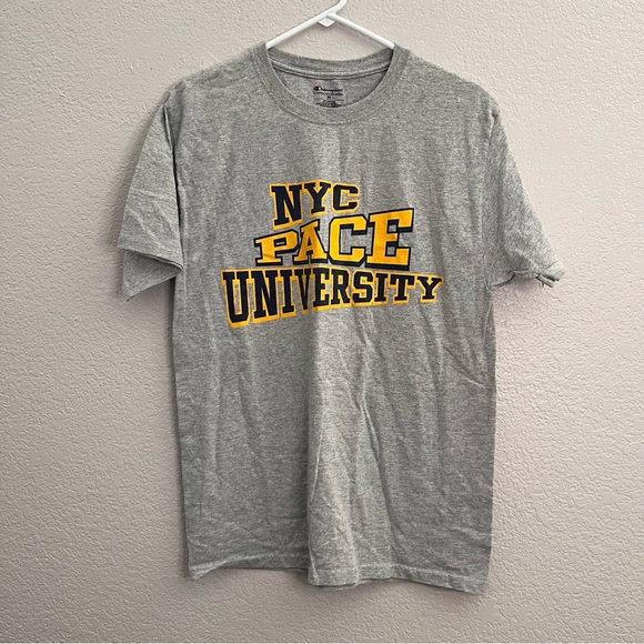 NYC Pace University Champion Gray T-Shirt size medium 90% cotton - Picture 1 of 4